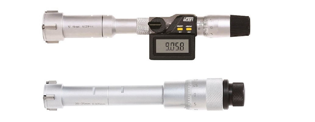 Three-Point Internal Micrometers (12-100mm / .5-4.0")