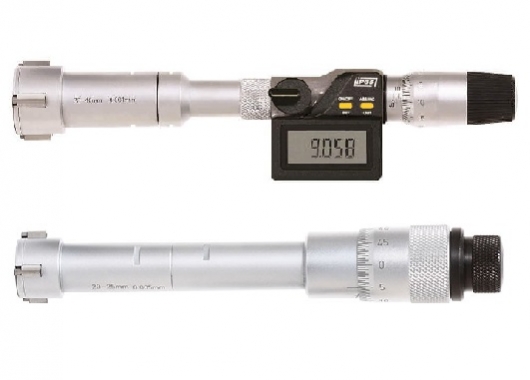 Three-Point Internal Micrometers (12-100mm / .5-4.0")